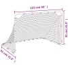 Fotbollsmål vit 122x81x81 cm stål vidaXL – miniatyr 8
