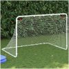 Fotbollsmål vit 122x81x81 cm stål vidaXL – miniatyr 1