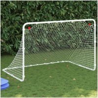 Fotbollsmål vit 122x81x81 cm stål vidaXL