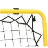 Fotbollsnät med rebounder dubbel justerbart gul och svart stål vidaXL – miniatyr 7