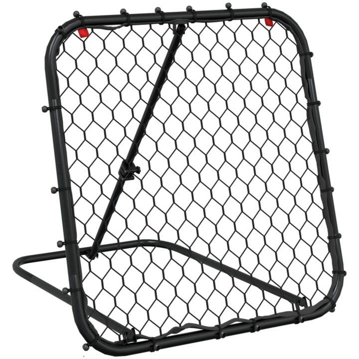 Fotbollsnät med rebounder justerbart svart 84x73x60-80 cm stål vidaXL – bild 2