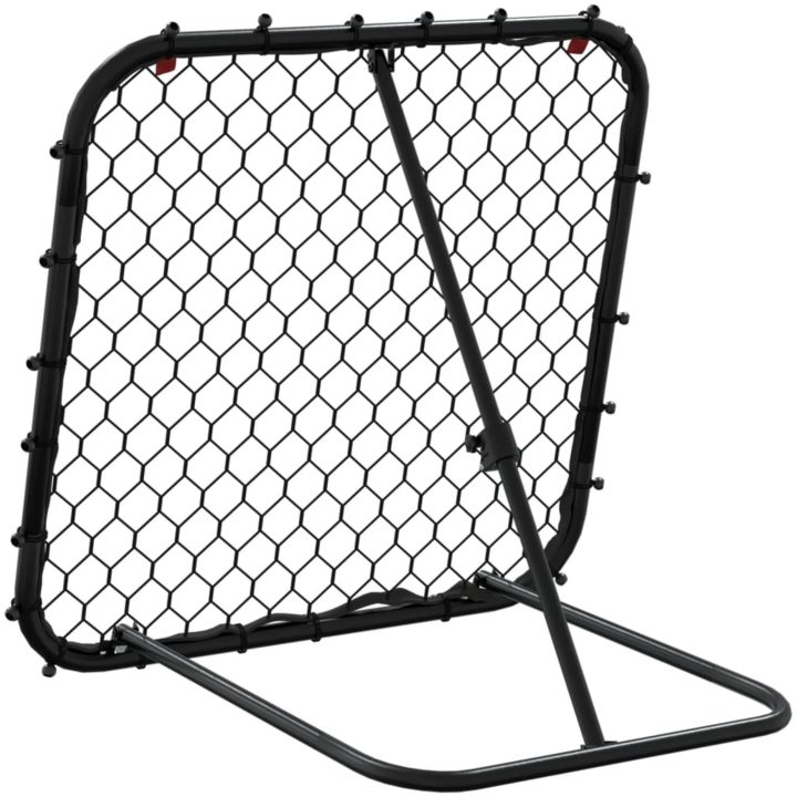 Fotbollsnät med rebounder justerbart svart 84x73x60-80 cm stål vidaXL – bild 6