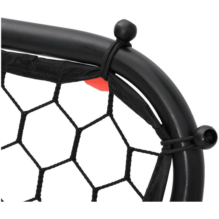 Fotbollsnät med rebounder justerbart svart 84x73x60-80 cm stål vidaXL – bild 7