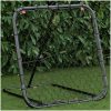 Fotbollsnät med rebounder justerbart svart 84x73x60-80 cm stål vidaXL – miniatyr 1