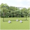 Fotbollsnät med rebounder svart 366x90x183 cm HDPE vidaXL – miniatyr 1