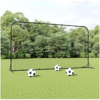 Fotbollsnät med rebounder svart 366x90x183 cm HDPE vidaXL