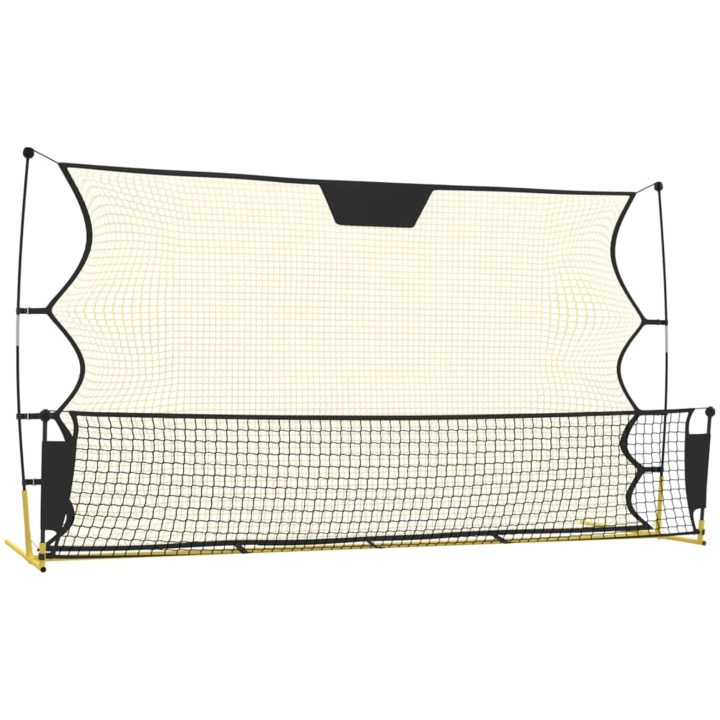 Fotbollsnät med rebounder svart och gul 183x85x120 cm polyester vidaXL – bild 2