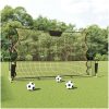 Fotbollsnät med rebounder svart och gul 183x85x120 cm polyester vidaXL – miniatyr 1