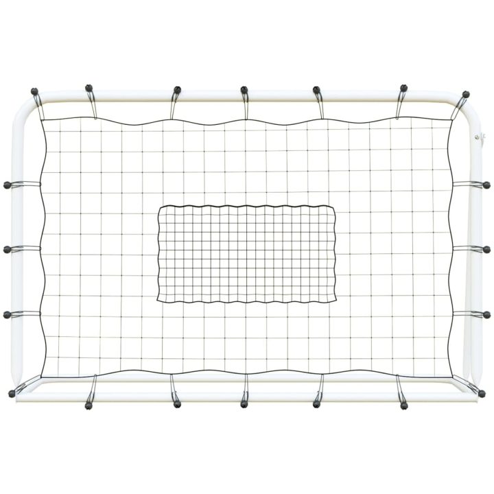 Fotbollsnät med rebounder vit&svart 184x61x123 cm stål och PE vidaXL – bild 3