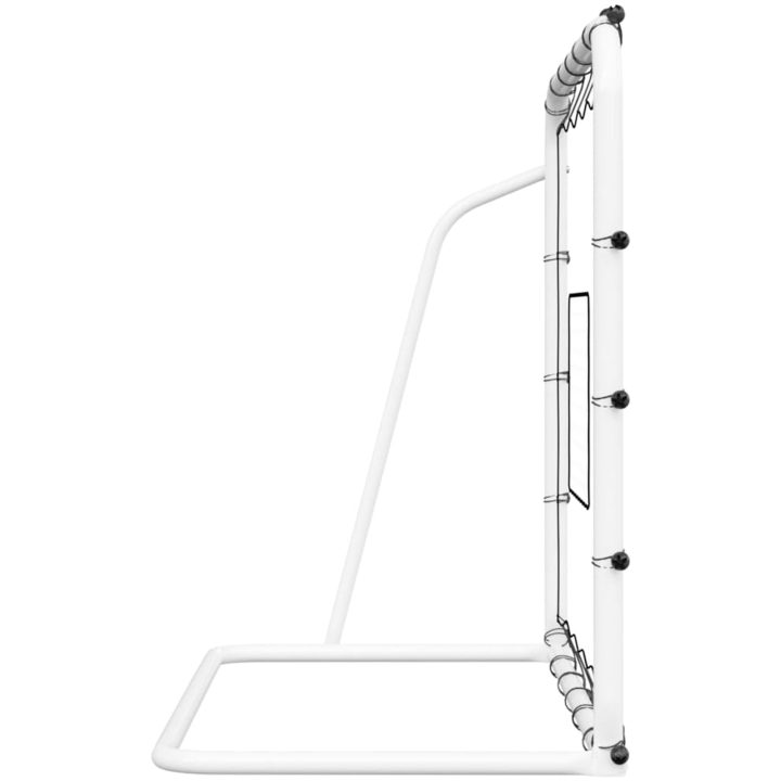 Fotbollsnät med rebounder vit&svart 184x61x123 cm stål och PE vidaXL – bild 4