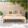 Fotpall för trädgården 120x80 cm massiv furu vidaXL – miniatyr 3