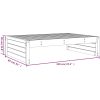 Fotpall för trädgården 120x80 cm massiv furu vidaXL – miniatyr 8