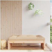 Fotpall för trädgården 120x80 cm massiv furu vidaXL
