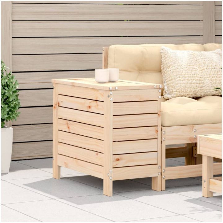 Fotpall för trädgården 62x31,5x52 cm massiv furu vidaXL – bild 3