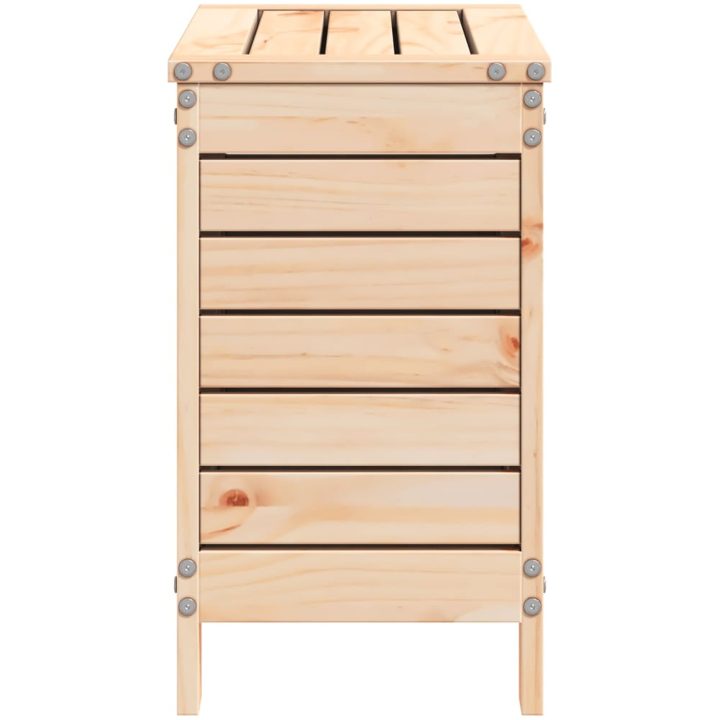 Fotpall för trädgården 62x31,5x52 cm massiv furu vidaXL – bild 5