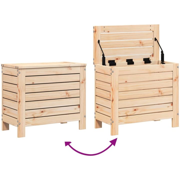 Fotpall för trädgården 62x31,5x52 cm massiv furu vidaXL – bild 7
