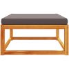 Fotpall för trädgården 65x65x29 cm massivt akaciaträ vidaXL – miniatyr 4
