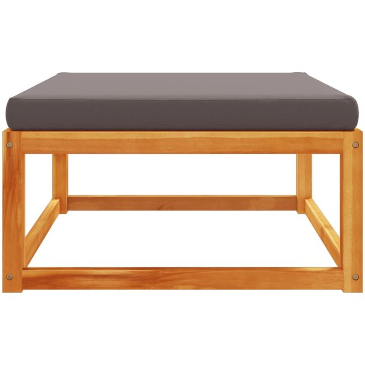 Fotpall för trädgården 65x65x29 cm massivt akaciaträ vidaXL – bild 4
