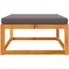 Fotpall för trädgården 65x65x29 cm massivt akaciaträ vidaXL – miniatyr 5