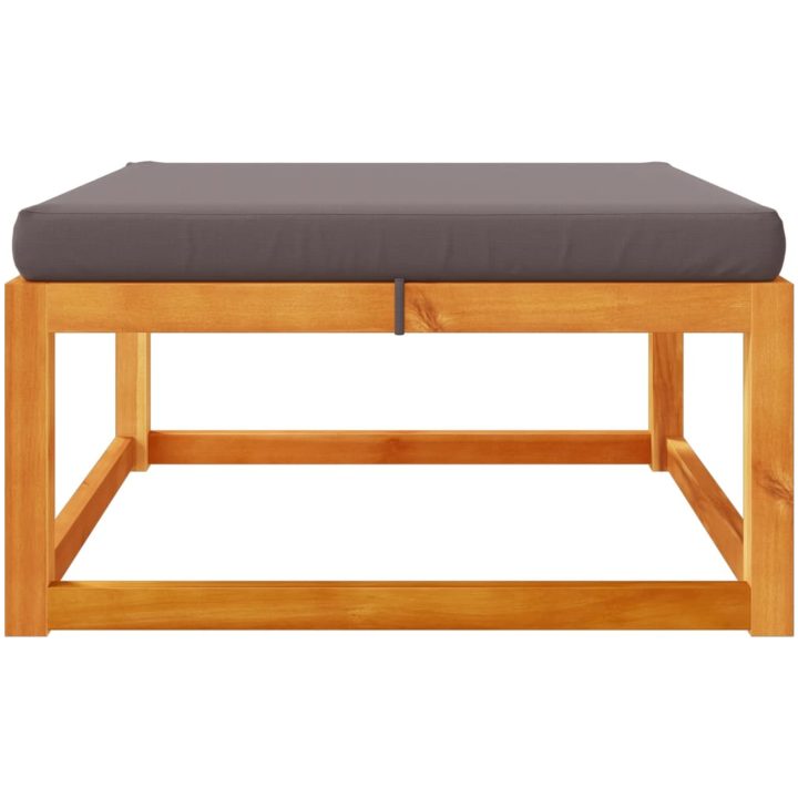 Fotpall för trädgården 65x65x29 cm massivt akaciaträ vidaXL – bild 5