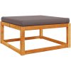 Fotpall för trädgården 65x65x29 cm massivt akaciaträ vidaXL – miniatyr 6