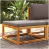 Fotpall för trädgården 65x65x29 cm massivt akaciaträ vidaXL – miniatyr 1