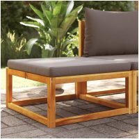 Fotpall för trädgården 65x65x29 cm massivt akaciaträ vidaXL