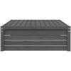 Fotpall för trädgården grå 120x80 cm massiv furu vidaXL – miniatyr 5