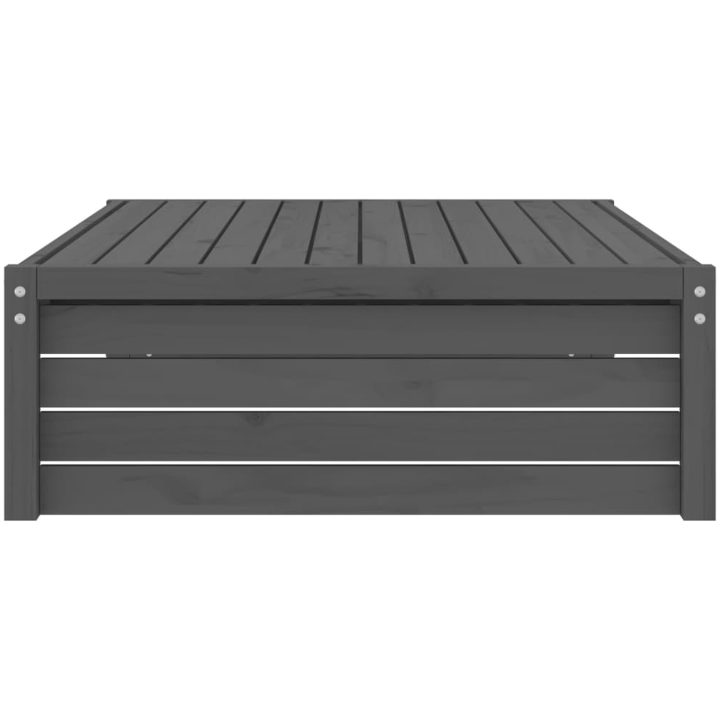 Fotpall för trädgården grå 120x80 cm massiv furu vidaXL – bild 5