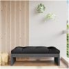 Fotpall för trädgården grå 120x80 cm massiv furu vidaXL – miniatyr 1