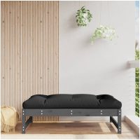 Fotpall för trädgården grå 120x80 cm massiv furu vidaXL