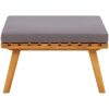 Fotpall för trädgården med dyna 60x60x29 cm massiv akacia vidaXL – miniatyr 4