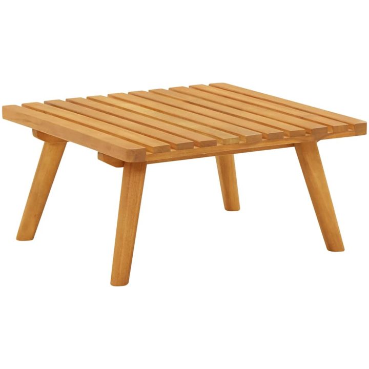 Fotpall för trädgården med dyna 60x60x29 cm massiv akacia vidaXL – bild 6