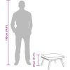 Fotpall för trädgården med dyna 60x60x29 cm massiv akacia vidaXL – miniatyr 9