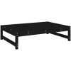 Fotpall för trädgården svart 120x80 cm massiv furu vidaXL – miniatyr 2