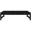 Fotpall för trädgården svart 120x80 cm massiv furu vidaXL – miniatyr 4