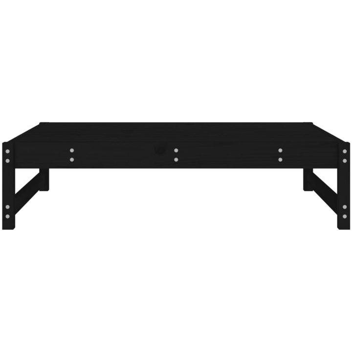 Fotpall för trädgården svart 120x80 cm massiv furu vidaXL – bild 4