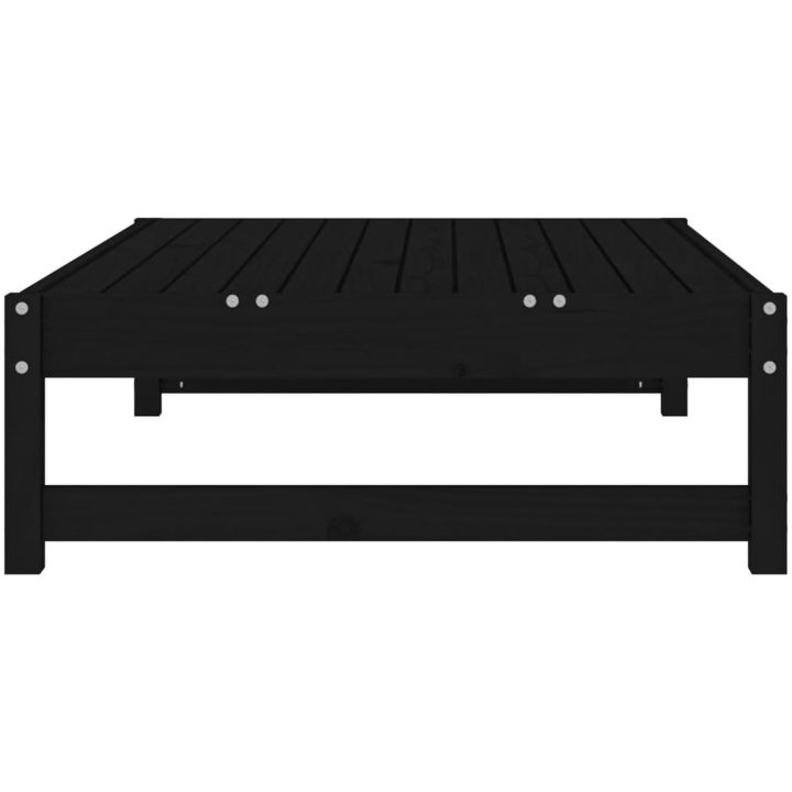 Fotpall för trädgården svart 120x80 cm massiv furu vidaXL – bild 5