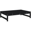 Fotpall för trädgården svart 120x80 cm massiv furu vidaXL – miniatyr 6