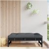 Fotpall för trädgården svart 120x80 cm massiv furu vidaXL – miniatyr 1