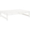 Fotpall för trädgården vit 120x80 cm massiv furu vidaXL – miniatyr 3