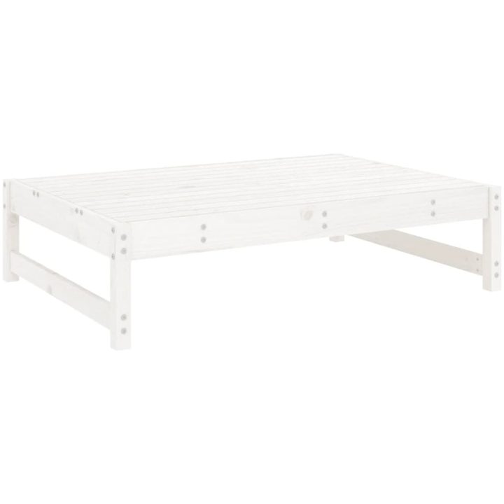 Fotpall för trädgården vit 120x80 cm massiv furu vidaXL – bild 3