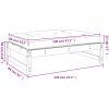Fotpall för trädgården vit 120x80 cm massiv furu vidaXL – miniatyr 9