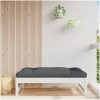 Fotpall för trädgården vit 120x80 cm massiv furu vidaXL – miniatyr 1