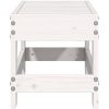 Fotpall för trädgården vit 62x30x32 cm massiv furu vidaXL – miniatyr 5