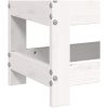 Fotpall för trädgården vit 62x30x32 cm massiv furu vidaXL – miniatyr 7