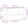 Fotpall för trädgården vit 62x30x32 cm massiv furu vidaXL – miniatyr 9