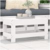 Fotpall för trädgården vit 62x30x32 cm massiv furu vidaXL – miniatyr 1