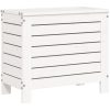 Fotpall för trädgården vit 62x31,5x52 cm massiv furu vidaXL – miniatyr 2
