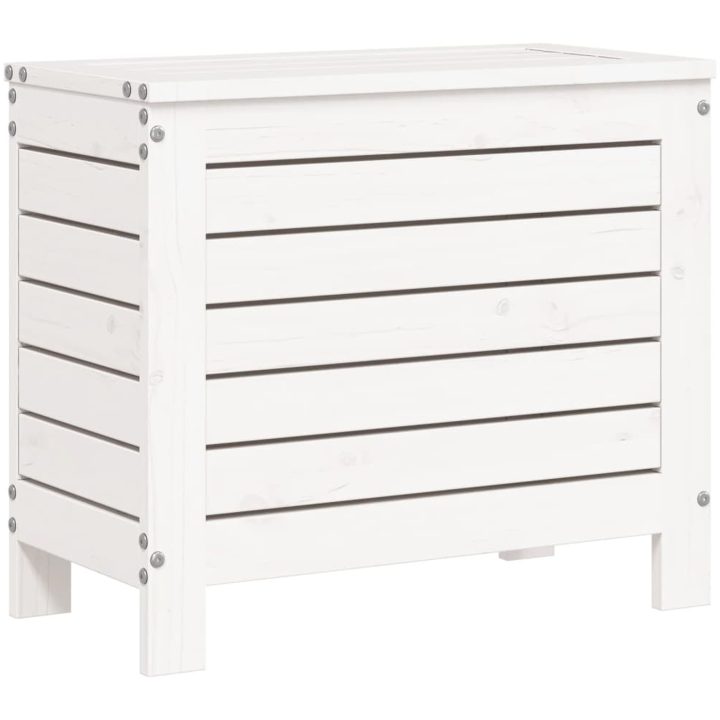 Fotpall för trädgården vit 62x31,5x52 cm massiv furu vidaXL – bild 2